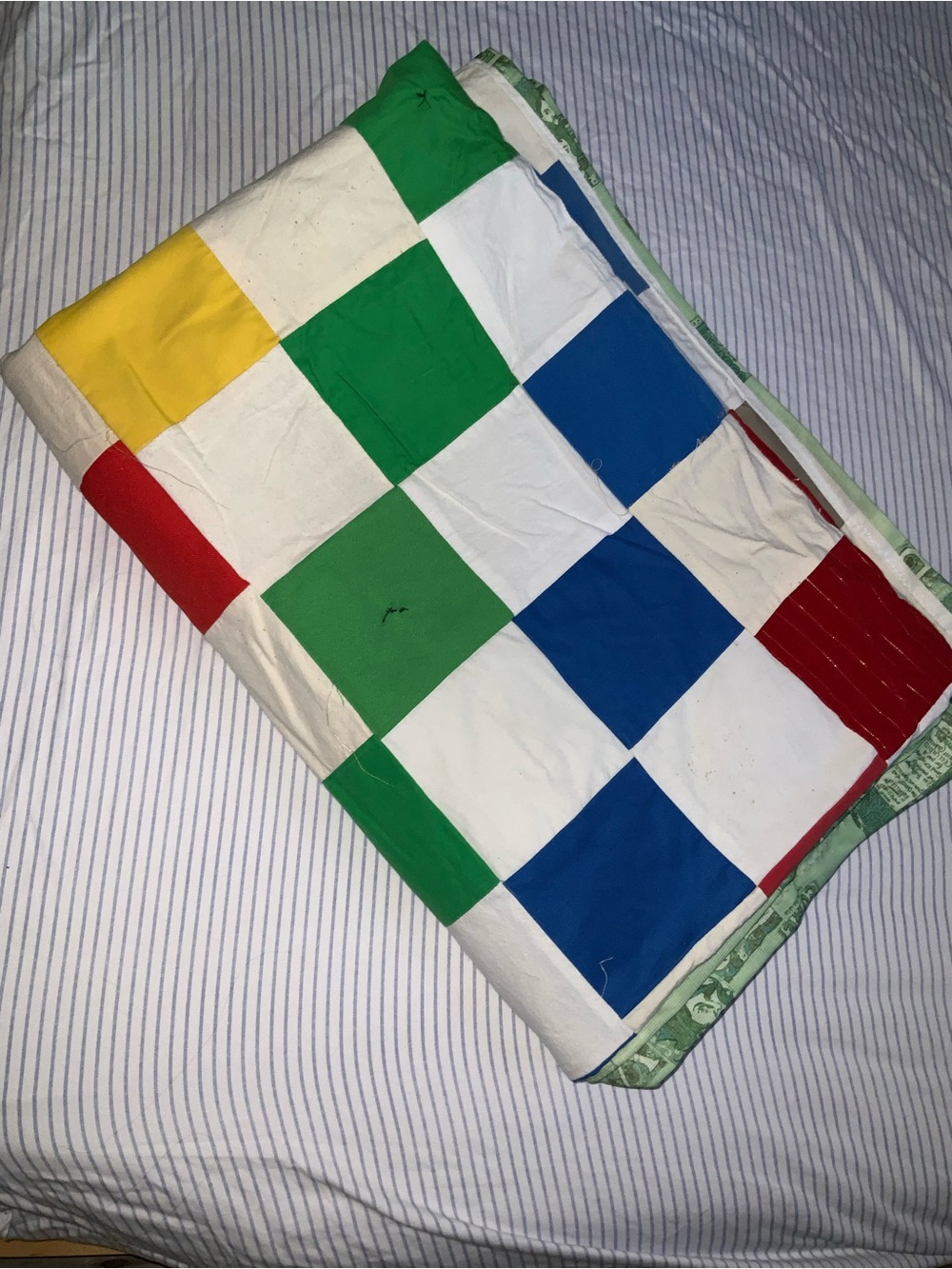handmade patchwork quilt summer‎ quilt lightweight 60x87 inches colourful